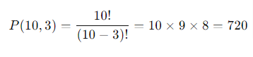 soal permutasi 10P3